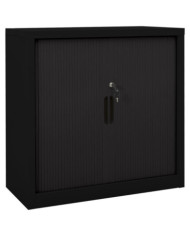 Armoire à portes coulissantes Noir 90x40x90 cm Acier | Mobilier & Déco