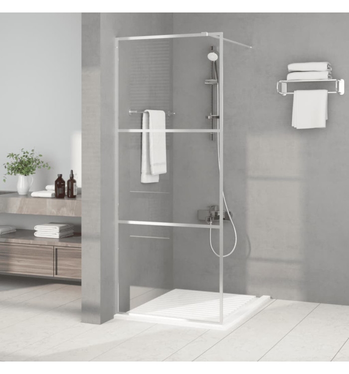 Paroi de douche Argenté 80x195 cm Verre ESG transparent | Mobilier & Déco