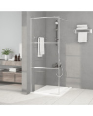 Paroi de douche Argenté 80x195 cm Verre ESG transparent | Mobilier & Déco