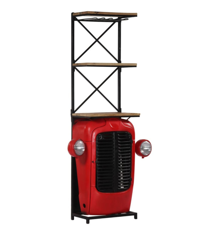 Cave à vin Tracteur 49x31x172 cm Bois massif de manguier | Mobilier & Déco