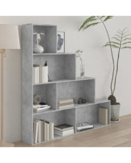 Bibliothèque/Séparateur de pièce Gris béton Bois d'ingénierie | Mobilier & Déco