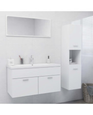 Ensemble de meubles de salle de bain Blanc Aggloméré | Mobilier & Déco