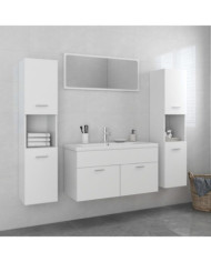 Ensemble de meubles de salle de bain Blanc Bois d'ingénierie | Mobilier & Déco