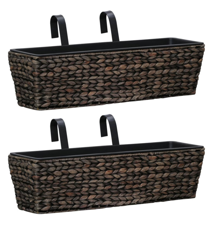 Jardinières 2 pcs Jacinthe d'eau Marron | Mobilier & Déco