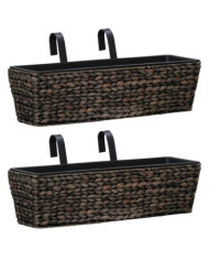 Jardinières 2 pcs Jacinthe d'eau Marron | Mobilier & Déco