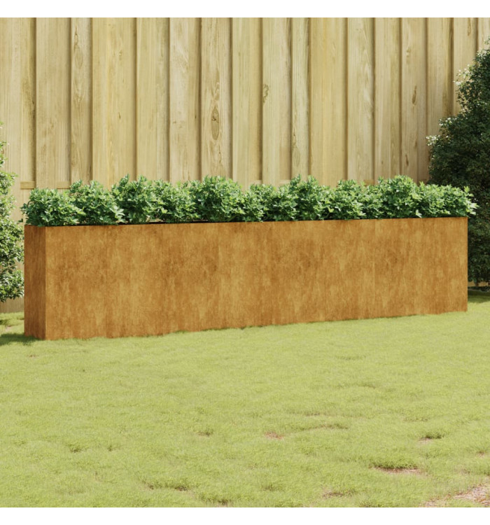 Lit surélevé de jardin 360x40x80 cm acier corten | Mobilier & Déco