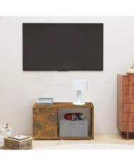 Meuble TV Chêne fumé 60x24x32 cm Bois d'ingénierie | Mobilier & Déco