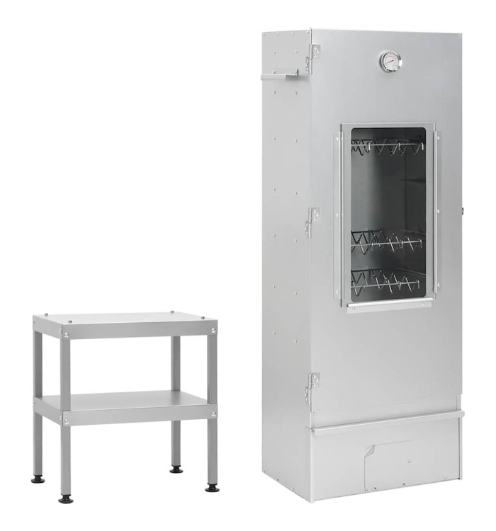 Fumoir à four à barbecue avec table acier galvanisé | Mobilier & Déco