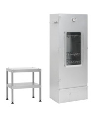 Fumoir à four à barbecue avec table acier galvanisé | Mobilier & Déco