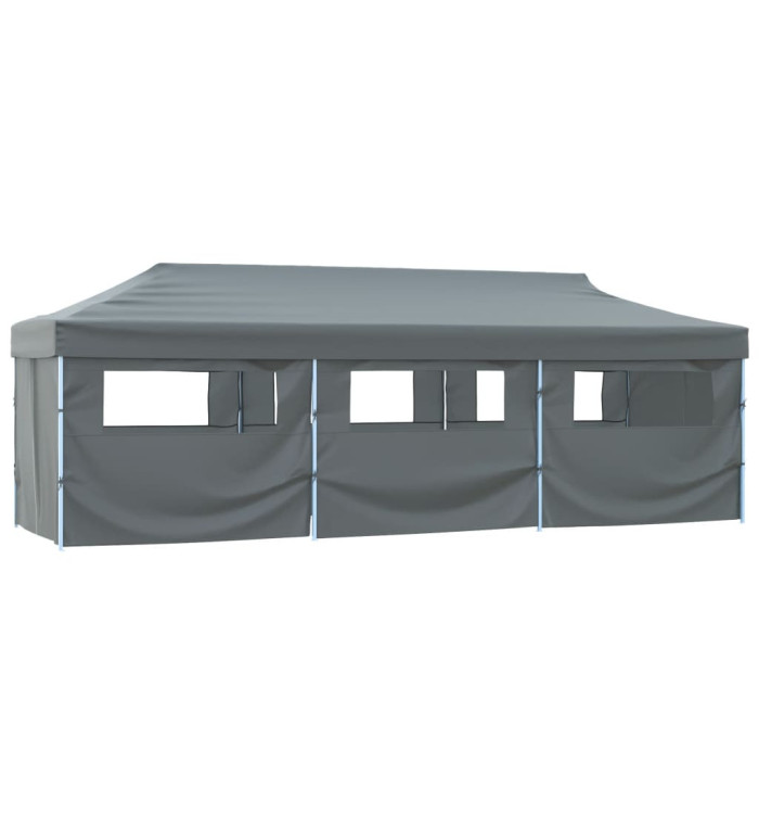 Tente de réception pliable avec 8 parois 3 x 9 m Anthracite | Mobilier & Déco