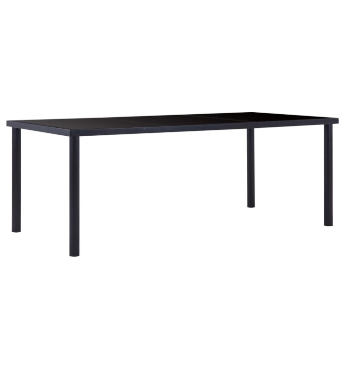 Table à manger Noir 200x100x75 cm Verre trempé | Mobilier & Déco