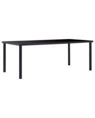 Table à manger Noir 200x100x75 cm Verre trempé | Mobilier & Déco
