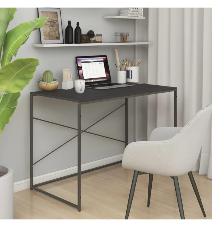 Bureau d'ordinateur Noir 110x60x70 cm Bois d'ingénierie | Mobilier & Déco