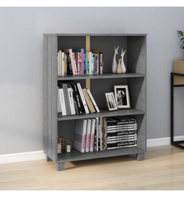 Bibliothèque HAMAR Gris foncé 85x35x112 cm Bois de pin massif | Mobilier & Déco