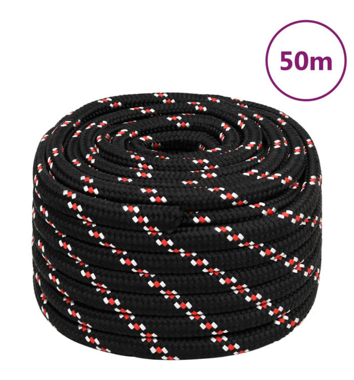Corde de bateau Noir 20 mm 50 m Polypropylène | Mobilier & Déco