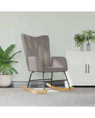 Chaise à bascule Taupe Tissu | Mobilier & Déco