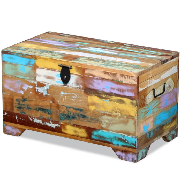 Coffre de rangement Bois de récupération massif | Mobilier & Déco