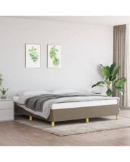 Cadre de lit sans matelas taupe 180x200 cm tissu | Mobilier & Déco