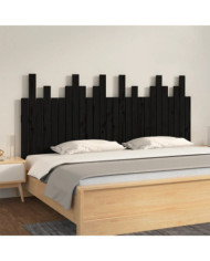 Tête de lit murale Noir 166x3x80 cm Bois massif de pin | Mobilier & Déco