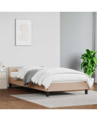 Cadre de lit avec tête de lit sans matelas cappuccino 90x200 cm | Mobilier & Déco