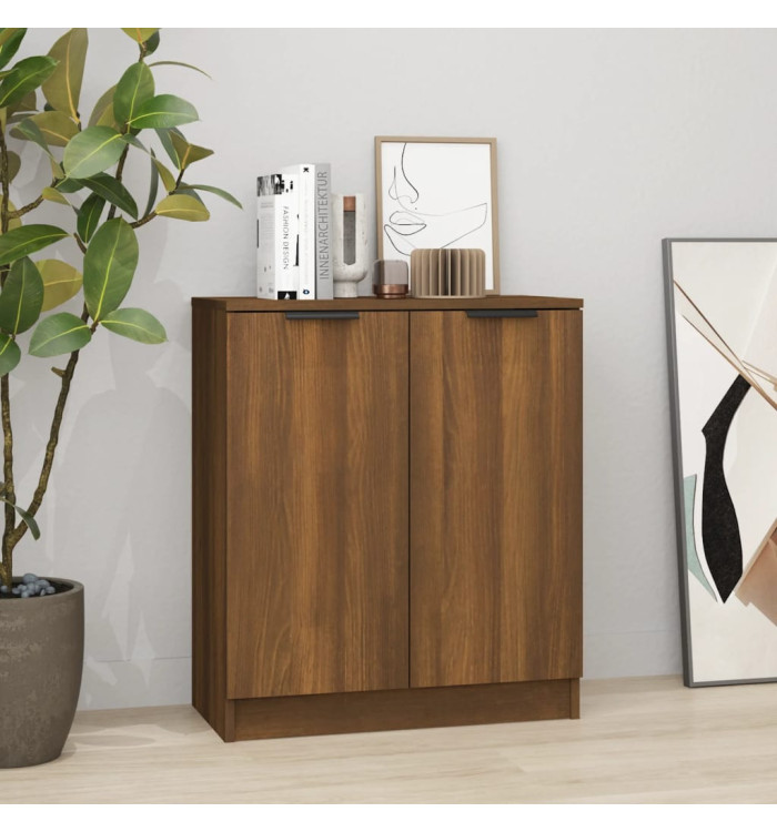 Buffet chêne marron 60x30x70 cm Bois d'ingénierie | Mobilier & Déco