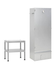 Fumoir à four à barbecue avec table acier galvanisé | Mobilier & Déco