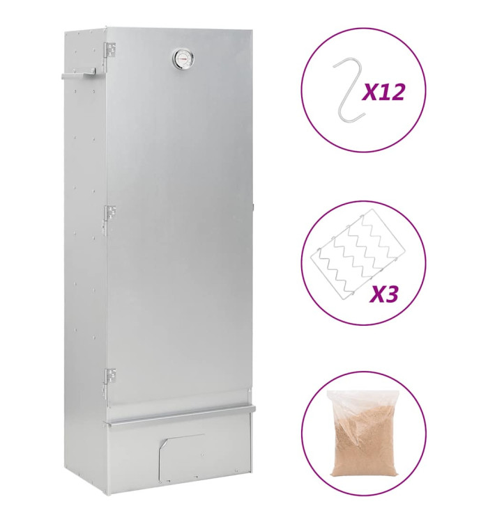 Fumoir pour four à barbecue avec copeaux de bois 44,5x29x110 cm | Mobilier & Déco
