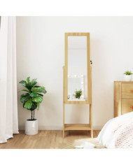 Armoire à bijoux miroir avec lumières LED sur pied | Mobilier & Déco