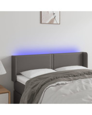 Tête de lit à LED Gris 147x16x78/88 cm Similicuir | Mobilier & Déco