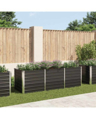 Lit surélevé de jardin Anthracite 240x80x77 cm Acier galvanisé | Mobilier & Déco