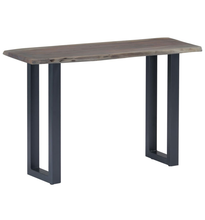 Table console Gris 115 x 35 x 76 cm Bois d'acacia massif et fer | Mobilier & Déco