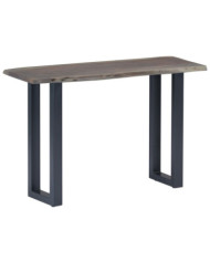 Table console Gris 115 x 35 x 76 cm Bois d'acacia massif et fer | Mobilier & Déco