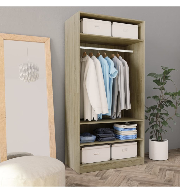 Garde-robe Chêne sonoma 100x50x200 cm Bois d'ingénierie | Mobilier & Déco