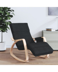 Chaise à bascule Noir Tissu | Mobilier & Déco