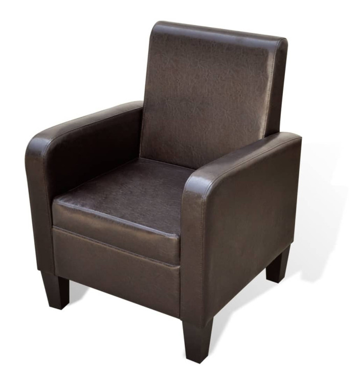 Fauteuil Marron Similicuir | Mobilier & Déco