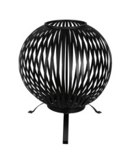 Esschert Design Balle à feu Bandes Noir Acier au carbone FF400 | Mobilier & Déco