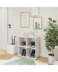Armoire à chaussures d'entrée blanc bois d'ingénierie | Mobilier & Déco