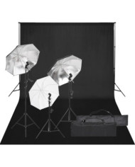 Kit de studio photo avec éclairage et toile de fond | Mobilier & Déco