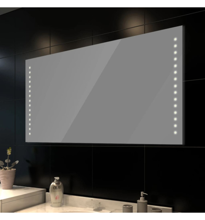 Miroir de salle de bain avec lumières LED 100 x 60 cm (L x H) | Mobilier & Déco