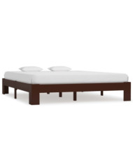 Cadre de lit sans matelas marron foncé pin massif 180x200 cm | Mobilier & Déco