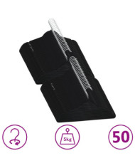Cintres antidérapants 50 pcs Noir Velours | Mobilier & Déco