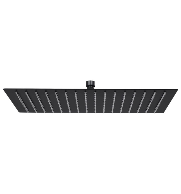 Pomme de douche pluie Inox 40x30 cm Rectangulaire Noir | Mobilier & Déco