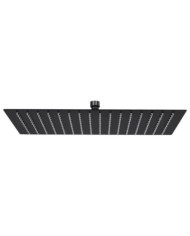 Pomme de douche pluie Inox 40x30 cm Rectangulaire Noir | Mobilier & Déco