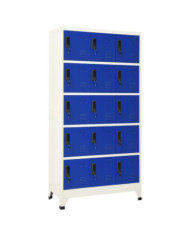 Armoire à casiers Gris et bleu 90x40x180 cm Acier | Mobilier & Déco