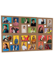 Collage de cadres photo de photo 24x(13x18 cm) Marron clair MDF | Mobilier & Déco