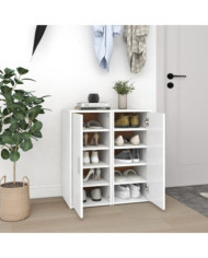 Armoires à chaussures 2 pcs Blanc 32x35x70 cm Aggloméré | Mobilier & Déco