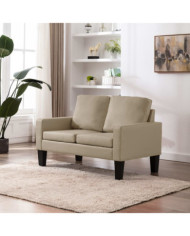 Canapé à 2 places Cappuccino Similicuir | Mobilier & Déco