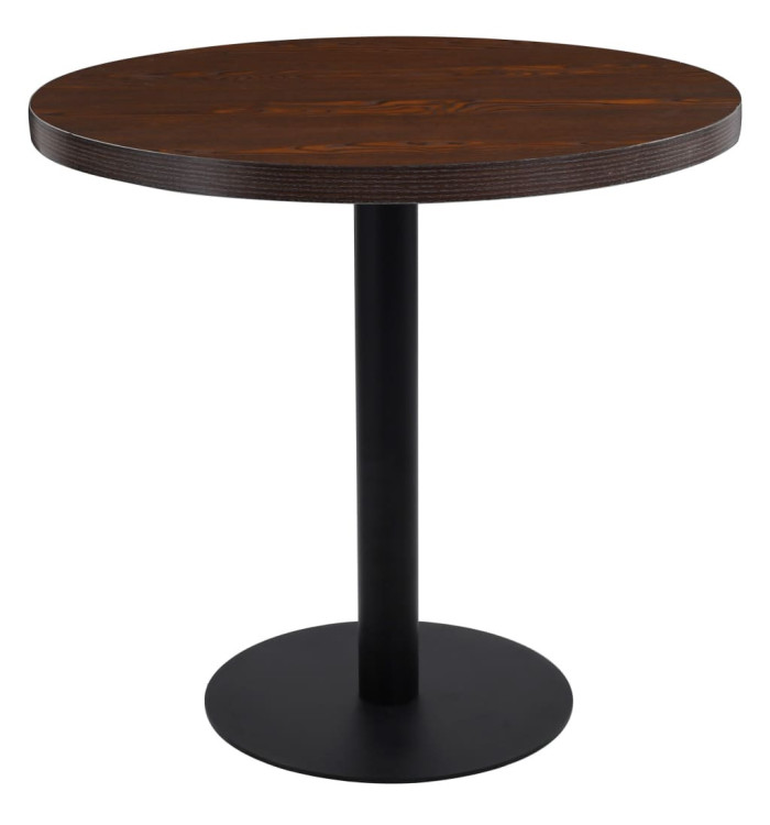 Table de bistro Marron foncé 80 cm MDF | Mobilier & Déco
