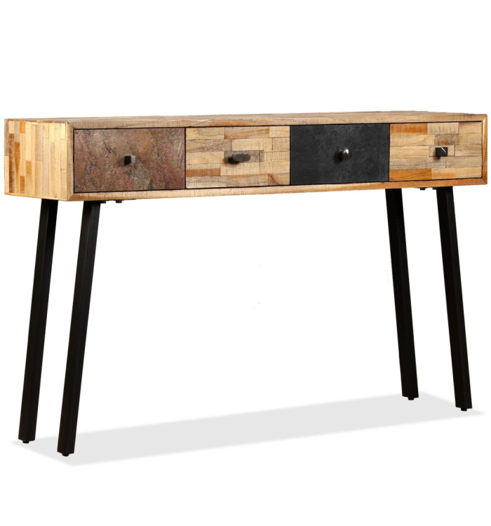 Table console Teck massif de récupération 120 x 30 x 76 cm | Mobilier & Déco