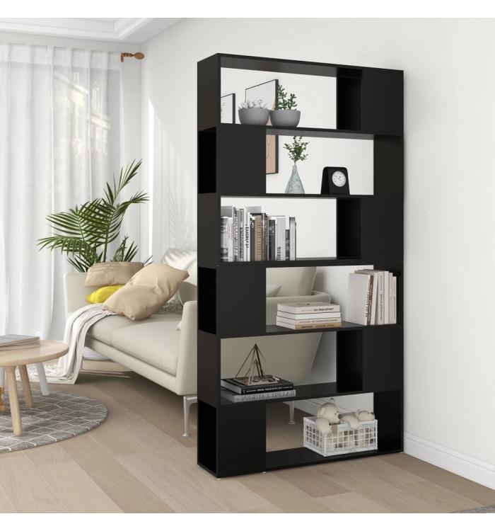 Bibliothèque/Séparateur de pièce Noir 100x24x188 cm | Mobilier & Déco